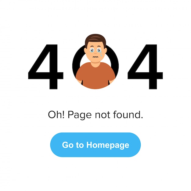 404 error web page.