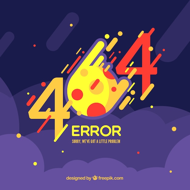 404 modello di errore web in stile piatto