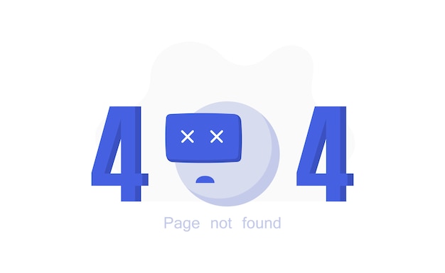 404 foutpagina niet gevonden met gebroken robot.