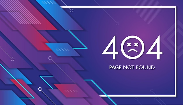 Vector 404 geometrische pagina werkt niet fout verloren niet gevonden 404 teken probleem landing vector ontwerp