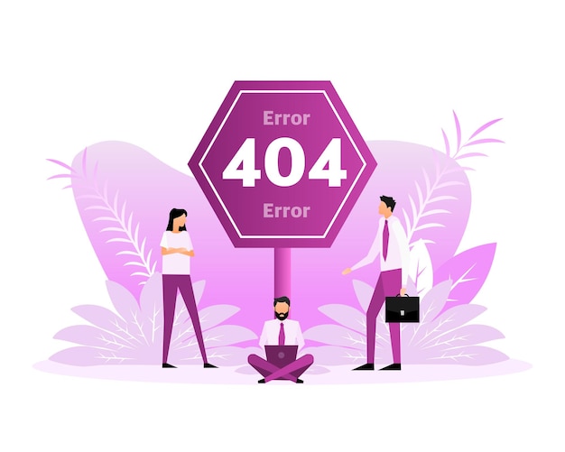 404 great design for any purposes Flat style people Internet network
