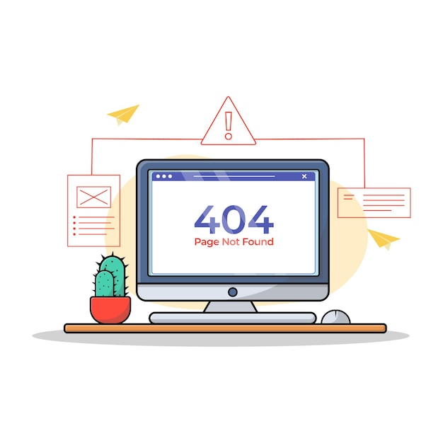 404 page error vector illustration page not found concept