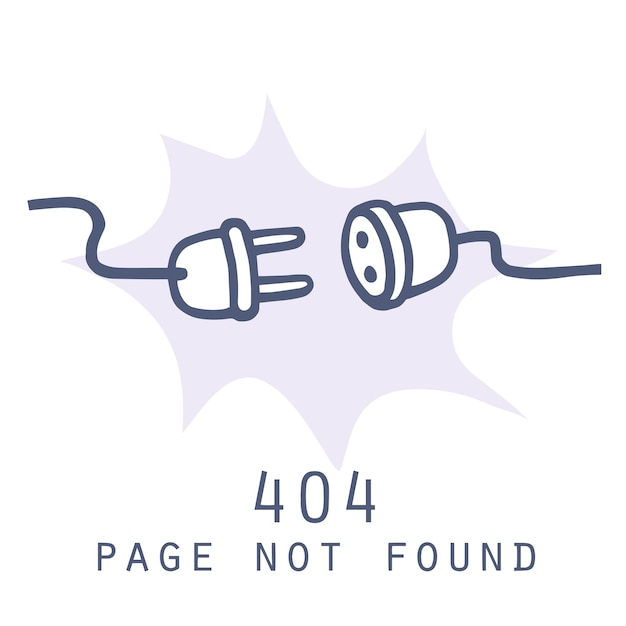 404 pagina niet gevonden fout tekening pictogram internetverbinding paginasjabloon doodle vectorillustratie