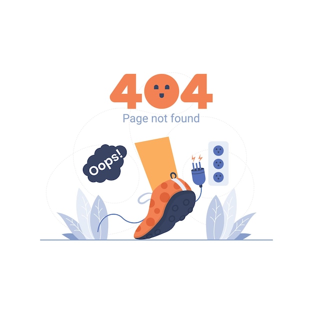 404 paginafout concept illustratie