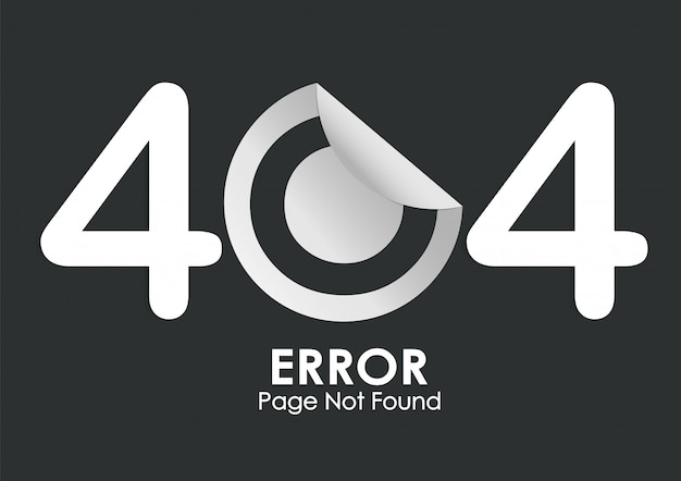 Pagina di errore 404 dell'adesivo non trovata sul nero