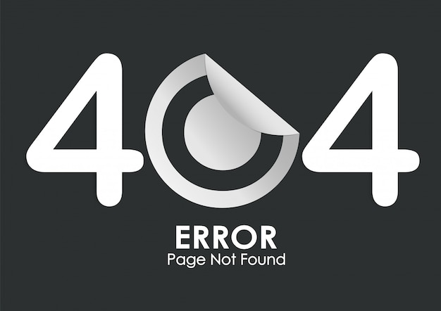 404 sticker foutpagina niet gevonden op zwart