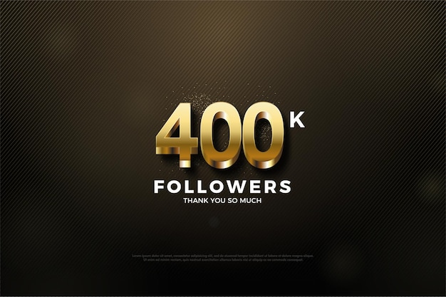 40k followers with fancy gold numbers