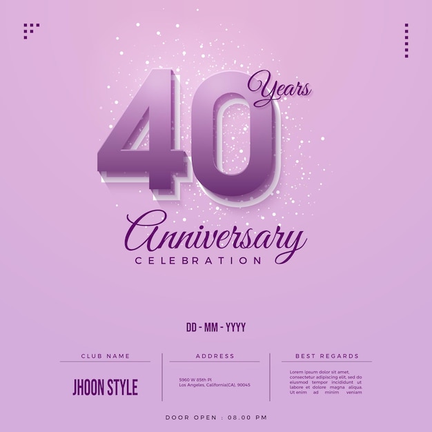 40th anniversary party invitation