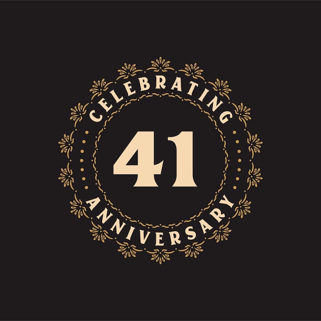 41 anniversary celebration Greetings card for 41 years anniversary