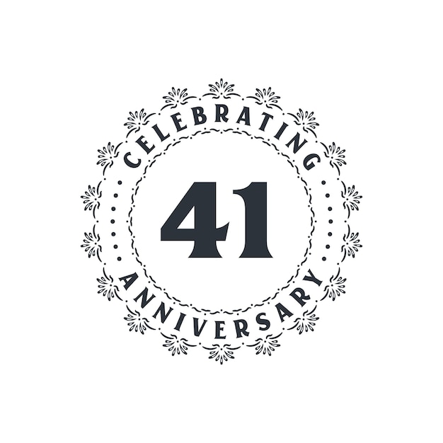 41 anniversary celebration Greetings card for 41 years anniversary