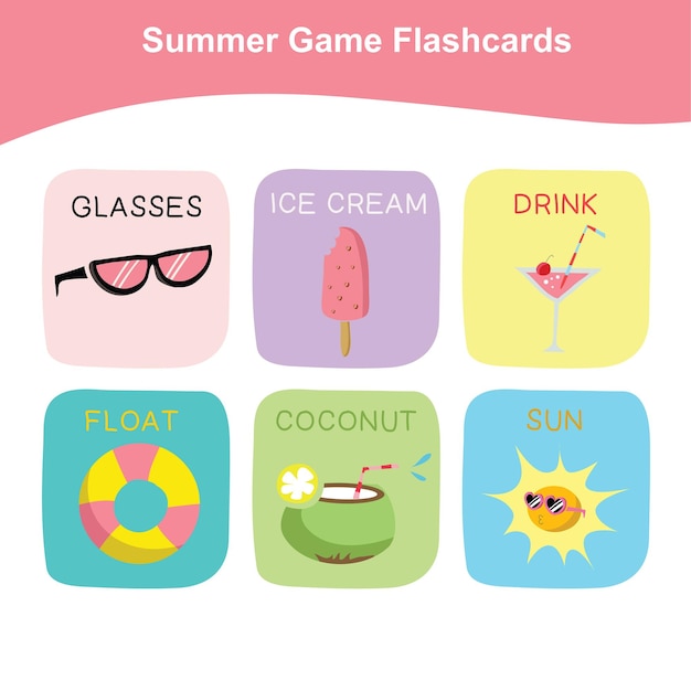 41 여름 게임 플래시 카드