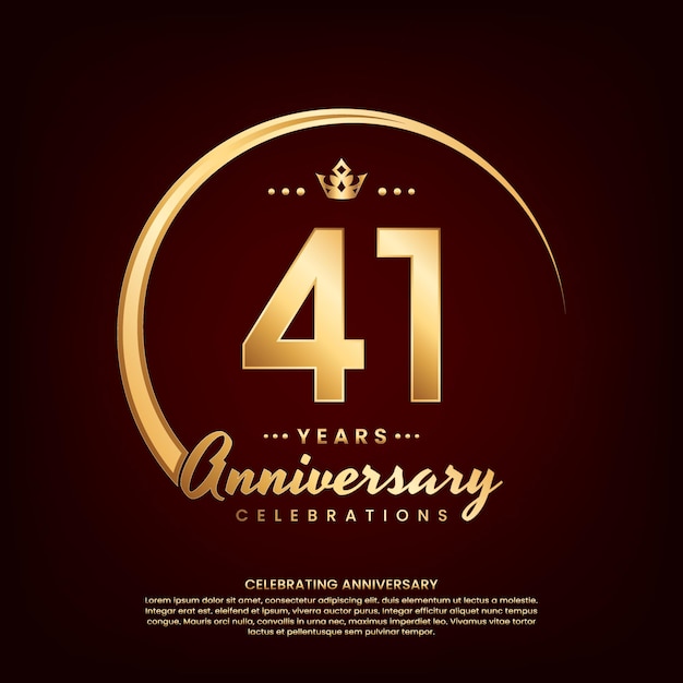 41 year anniversary celebration template design