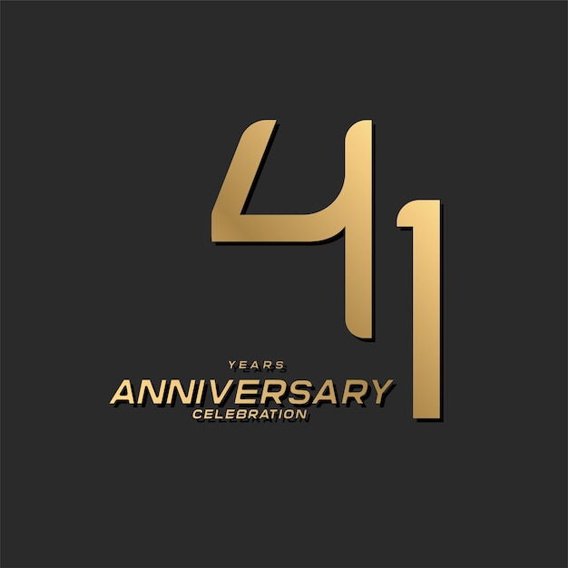 41주년 기념 로고타입과 현대적인 우아한 숫자