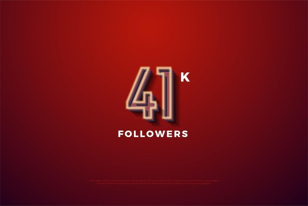 41k followers celebration with hole number illustration.