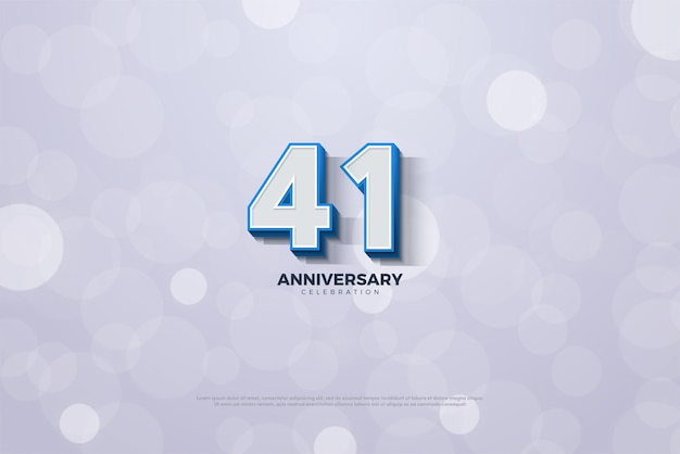 41st anniversary background with number design illustration.