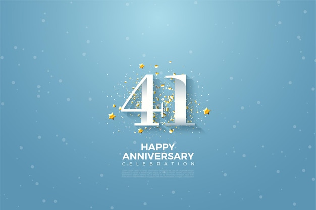 41st Anniversary, celebration template