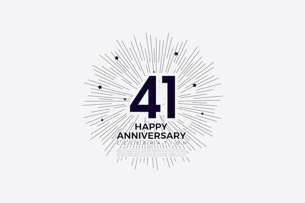 41st anniversary, celebration template