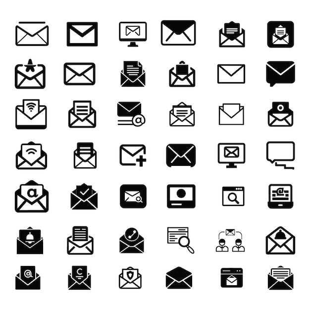 Vector 42 vector email icons pack