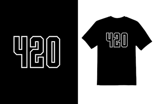 Шаблон дизайна футболки с шрифтом 420
