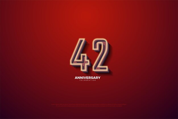 42nd Anniversary with milky white border