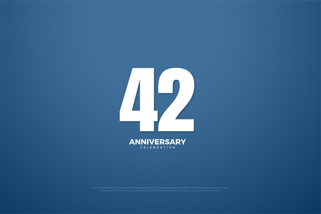 42nd Anniversary with a simple design