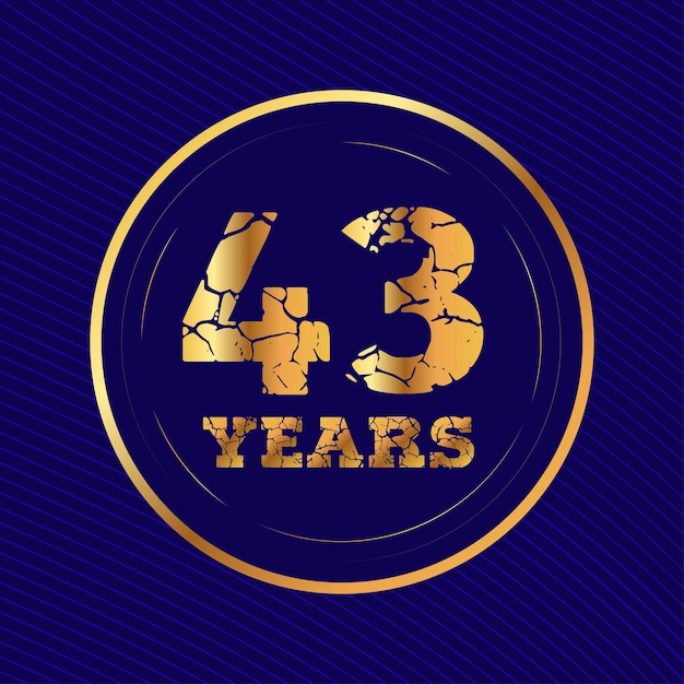 Vector 43 years anniversary celebration number vector template design illustration