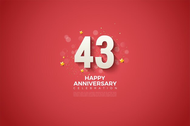 43rd Anniversary with a clean design