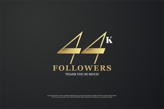 44k followers flat classic numbers.