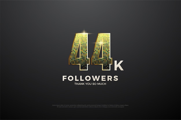 44k followers with glittering celebration numbers.