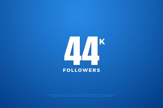 44k followers with a simple color concept.