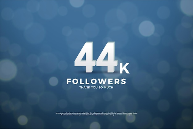 44k followers with a standing figure illustration.