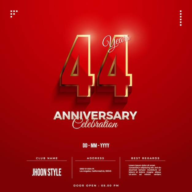 우아한 레드의 44주년 기념.