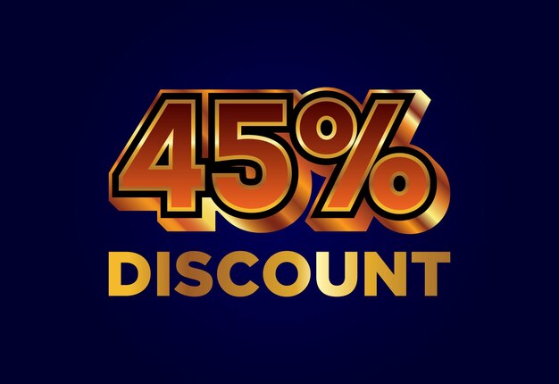 45 discount and sale labels price off tag icon special offer