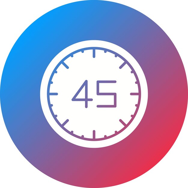 45 Minutes icon vector image Can be used for Time and Date