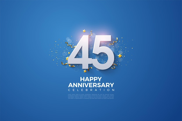 Vector 45th anniversary with clean design