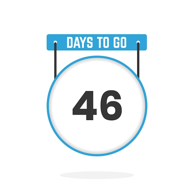 46 Days Left Countdown for sales promotion 46 days left to go Promotional sales banner