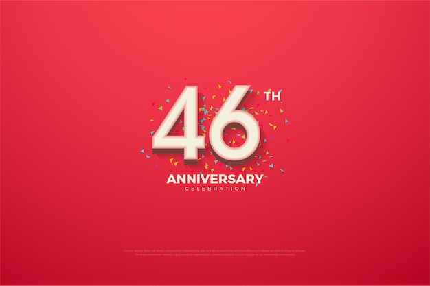 기념일 로고와 함께하는 46 주년 축하