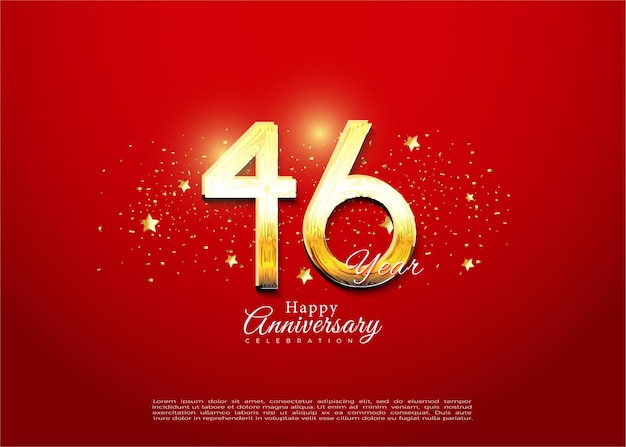 46th anniversary with very beautiful banner background vector premium design