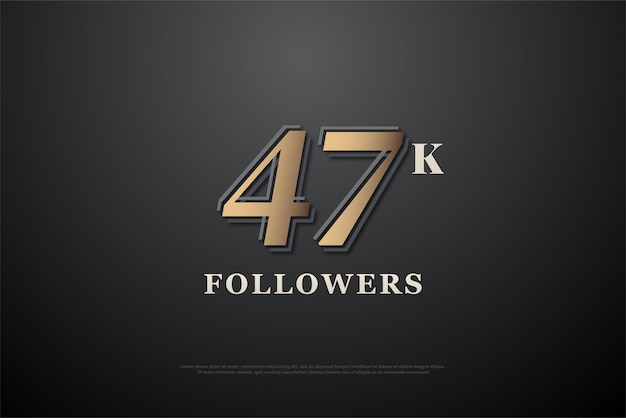 47k followers banner with dark and elegant background