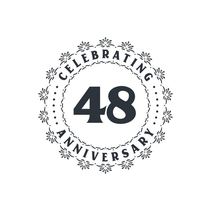 48 anniversary celebration Greetings card for 48 years anniversary