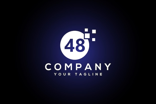 48 Number Logo Design