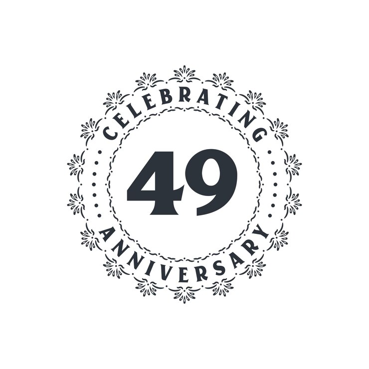 49 anniversary celebration Greetings card for 49 years anniversary
