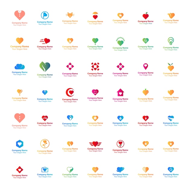 49 love template logo design