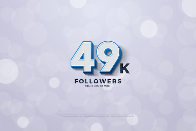 49k followers banner with transparent and beautiful bubble background