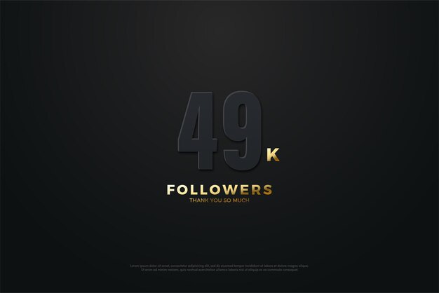 49k followers with a dark and elegant color concept