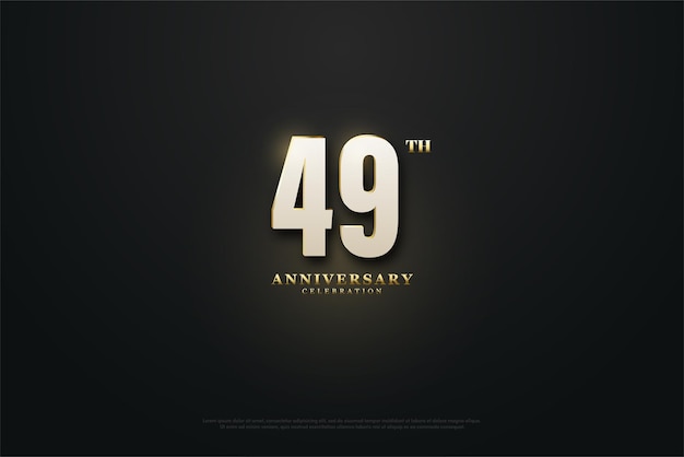 49th anniversary with golden light shining