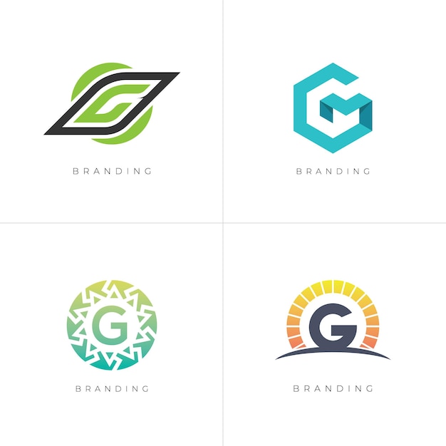 4in1 Bundle - Letter G Vector Logo Set