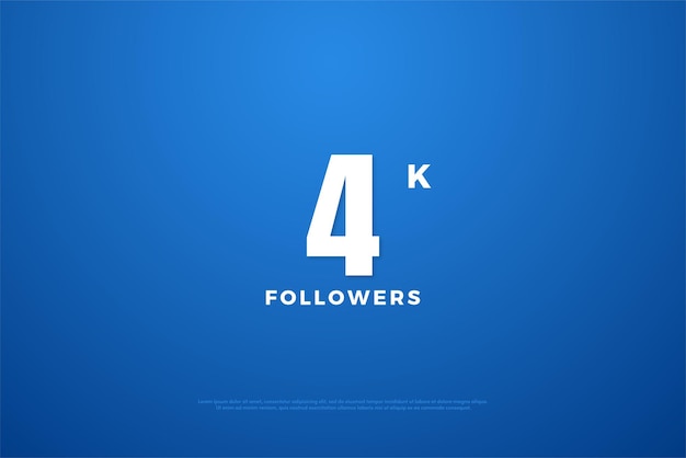 4k  followers background with flat number design