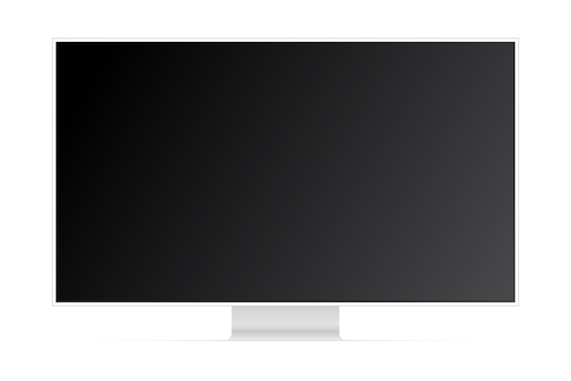 4K TV flat screen lcd or oled plasma realistic illustration blank monitor mockup