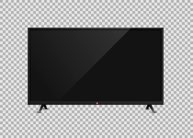 4k tv-scherm apparaatscherm mockup lcd of led tv-scherm vector illustratie